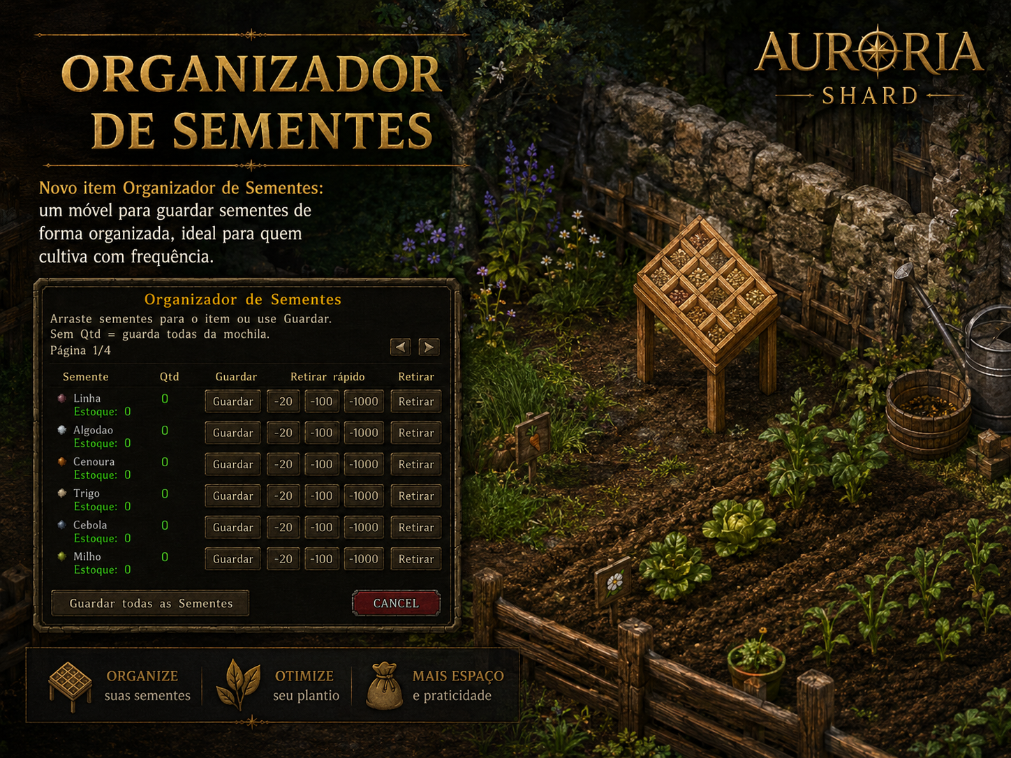 Organizador de Sementes (Sementeira)