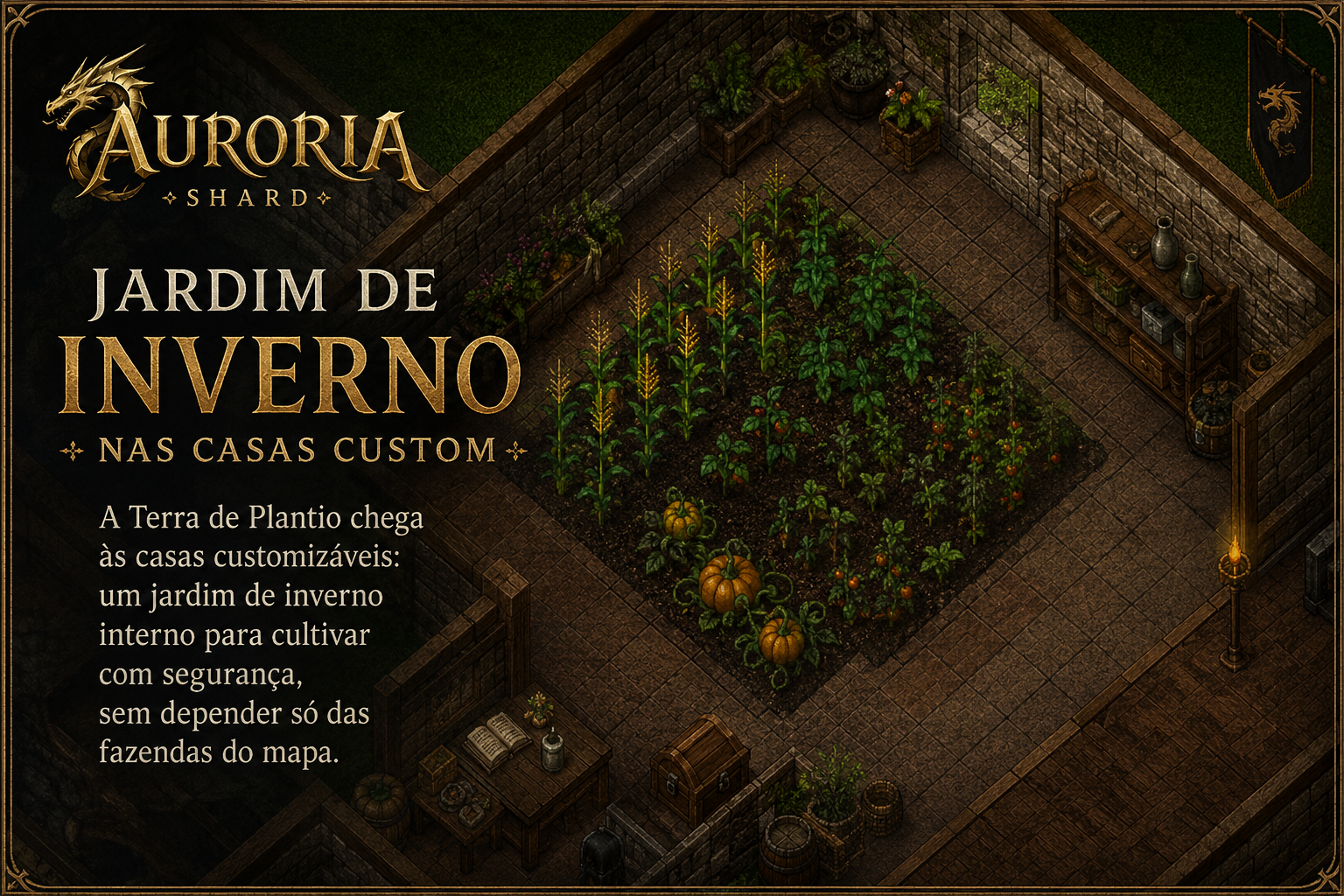 Jardim de inverno nas casas custom